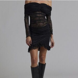 AFRM FAY Mini Dress Black Lace
